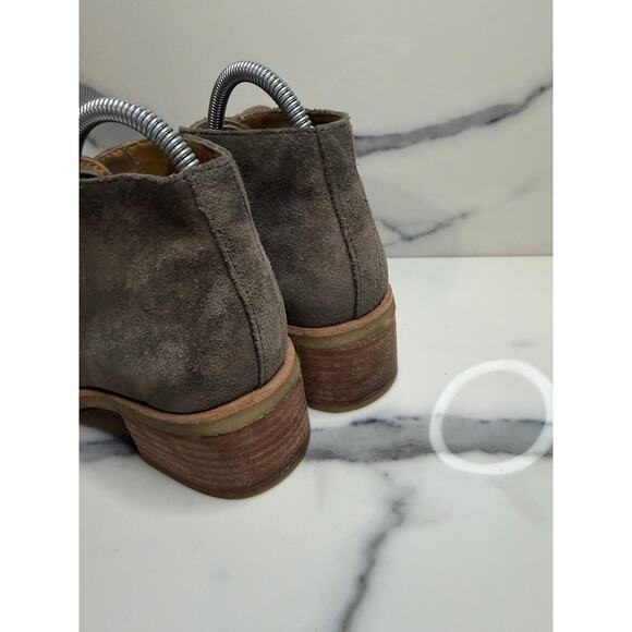 Clarks Women's Gray Suede Phenia Carnaby Boots Sz 7.5 Classic Preppy Victorian - Picture 4 of 7